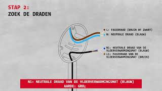 Thermostaat elektrische vloerverwarming aansluiten [upl. by Selin484]