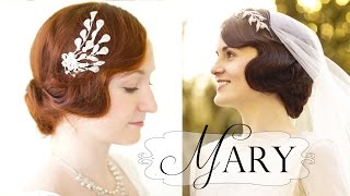 Downton Abbey Hair Tutorial  Marys 20s Faux Bob Wedding Style [upl. by Drofliw212]