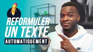 Comment REFORMULER un texte AUTOMATIQUEMENT pour ton SEO [upl. by Arv614]