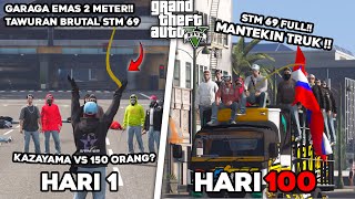 100 HARI DI GTA 5 DARI BERANDALAN SEKOLAH SAMPE JADI KETUA GANGSTER PALING DI TAKUTI [upl. by Eikram]