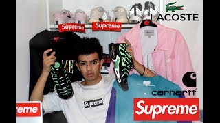 MES ACHATS DU MOMENT FULL SUPREME   Supreme Lacoste Air Max Plus [upl. by Salvador41]