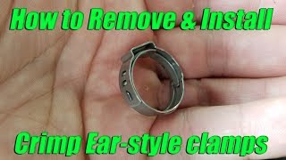 How to remove and install Oetiker earstyle crimp pinch cinch clamps [upl. by Frankie]