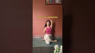 Gomukhasana cow pose yoga health trending [upl. by Yadseut922]