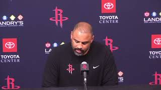 Ime Udoka after Rockets 9th straight win beating Blazers [upl. by Biebel]