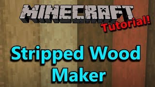 Tutorial Minecraft 3in1 Stripped Bark Stripped Log amp Concrete Maker [upl. by Ecinnaj]