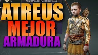 GOD OF WAR 2018 PS4  COMO CONSEGUIR LA MEJOR ARMADURA DE ATREUS [upl. by Oivalf]