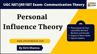 Personal Influence Theory  Communication Modals and Theories  by Kirti Khanna [upl. by Ecirtnas632]