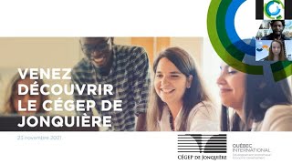 Webinaire  Cégep de Jonquière [upl. by Oicul55]