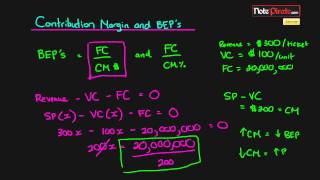 Contribution Margin and Break Even Points Cost Accounting Tutorial 13 [upl. by Randie]