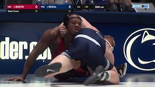 184 LBS 1 Bo Nickal Penn State vs 2 Myles Martin Ohio State  Big Ten Wrestling [upl. by Laflam798]