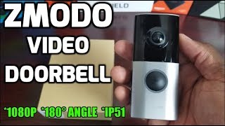 Zmodo Greet Pro 1080p Wifi Video Doorbell Review  Chime PIR Motion IR Night Vision [upl. by Anonyw]