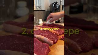 Steak bakken voor vrienden koken biefstuk steak sierdsteak [upl. by Enyluqcaj]