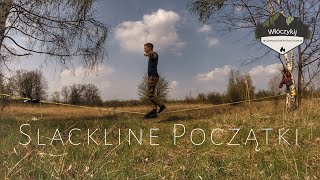 Slackline początki Nauka chodzenia [upl. by Ellga]