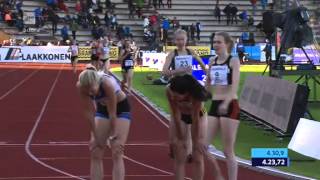 Kalevan Kisat 182015 1500m Sara Kuivisto ja Mona Jäppinen [upl. by Ahsenrad]