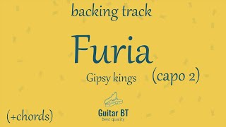 Furia Gipsy Kings capo2 high quality backing track chords  Guitar BT [upl. by Lazarus87]