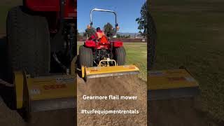 Gearmore flail mower “scalping Bermuda grass” turfequipmentrentals [upl. by Bergman]