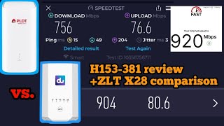 PLDT Home WiFi H153381 review  Comparison With ZLT X28 almost Gigabit speed [upl. by Semadar565]