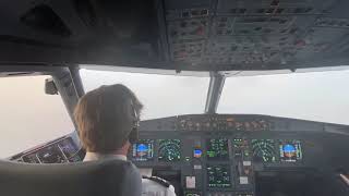 Beautiful Airbus A320 Instrument Approach and Landing From the Cockpit [upl. by Comyns]