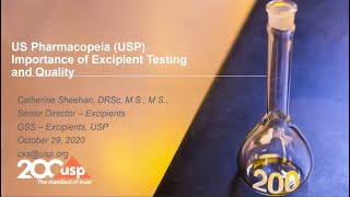 Importance of Excipient Testing amp Quality  USP [upl. by Dib263]