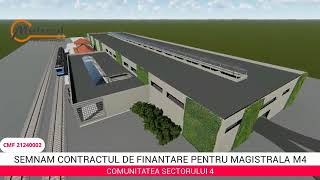 Semnarea contractului de finanțare pentru prelungirea magistralei de metrou M4 [upl. by Airalednac]