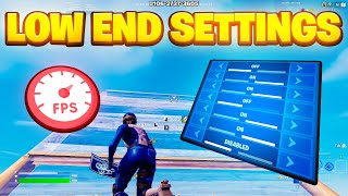 Best Low End PC Settings for Fortnite ✅ Huge FPS BOOST amp No Delay [upl. by Leber]