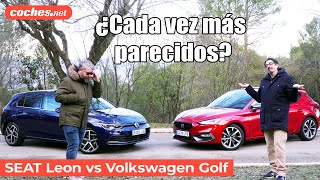 SEAT León vs Volkswagen Golf  Prueba Comparativa  Review en español  cochesnet [upl. by Neelik872]