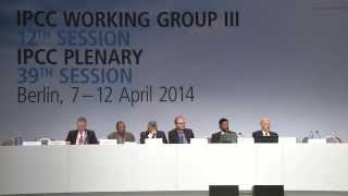 IPCC  Press Conference  April 13th 2014 [upl. by Yemiaj]