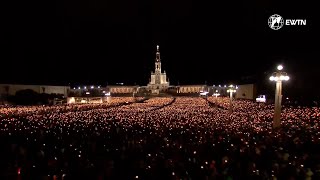 Thousands gathered in Fatima Portugal to celebrate the first apparition of the Virgin Mary [upl. by Derzon]