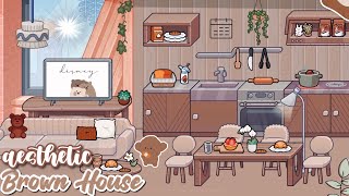 Aesthetic Brown House Maker🧺AVATAR WORLD House Ideas🧸FREE House House Design  Makeover [upl. by Morrell]