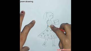 art girldrawing penciledrawing easydrawgirl premdrawingacademy1166 [upl. by Yeknarf]