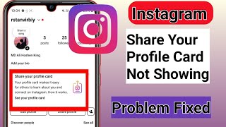 Instagram Share Your Profile Card New Update  Fix Instagram Share Your Profile Card Not Showing [upl. by Nahseez930]