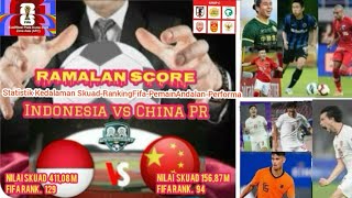 Ramalan Skor Tokcer China vs Indonesia  Pemain Andalan Skuad Ranking amp Performa [upl. by Dlarej903]