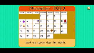 Starfall Calendar November 5 2023 [upl. by Noemi]