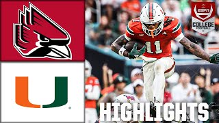 Ball State Cardinals vs Miami Hurricanes  Full Game Highlights  ESPN College Football [upl. by Arot]