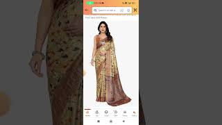 Art Silk Floral Print Saree With Blouse 2024  Elegant Floral Sarees for Wome [upl. by Florence]