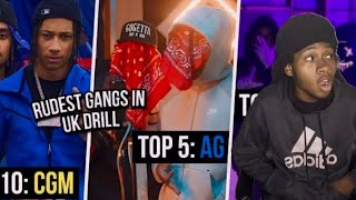 RUDEST GANGS IN UK DRILL OF ALL TIME LYRICS REACTION [upl. by Alvina]