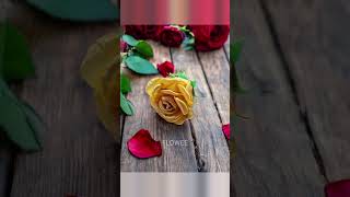 Ribbon Flowers 🌹 Roses shorts viral crafts [upl. by Volny788]