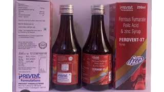 FEROVENT XT Syrup Ferrous Furnarate Foilc Acid amp zinc Syrup [upl. by Maurise]