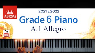 ABRSM 20212022 Grade 6 A1 Allegro  G B Pescetti Piano exam piece [upl. by Swirsky]