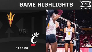 Arizona State vs Cincinnati Womens Volleyball Highlights 111624  2024 Big 12 Volleyball [upl. by Teuton]