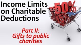 Income Limits on Charitable Deductions 2 Gifts to Public Charities updated [upl. by Keram]