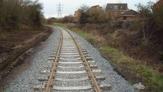 Cab ride along partially relaid Fletton branch of Nene Valley Railway [upl. by Fabrianna]