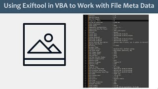 Using ExifTool in VBA to Work with File Meta Data [upl. by Solana426]