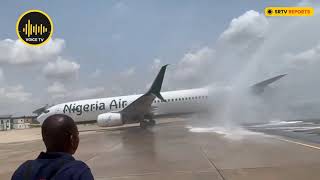 Watch What Happen As Nigeria Air Land In Abuja Airport After Five Years Unending Promises [upl. by Julita]