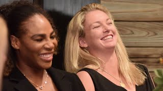 CoCo Vandeweghe and Serena Williams Anchor TeamUSATennis at Fed Cup 2018 [upl. by Neerak]