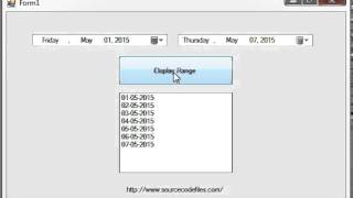 Calculating Date Range in VBNET [upl. by Riley]