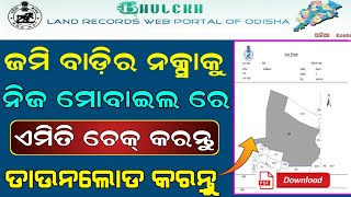 How To Check Odisha Bhu Naksha  Bhu Naksha Odisha Village Map  How To Download Bhu Naksha Odisha [upl. by Boccaj]