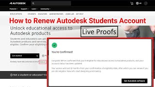 How to Renew Autodesk Students Account  Restart Autodesk Student License Autocad Revit 3Ds max [upl. by Niltyak]