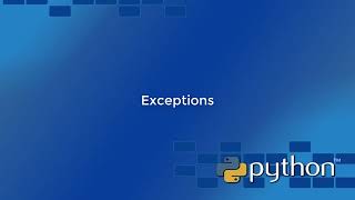 Python Course 86  Exceptions [upl. by Ennazus]