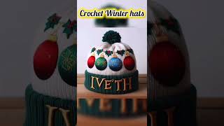 Crochet winter hats winterhatshats knitted caps crochet [upl. by Zetes264]